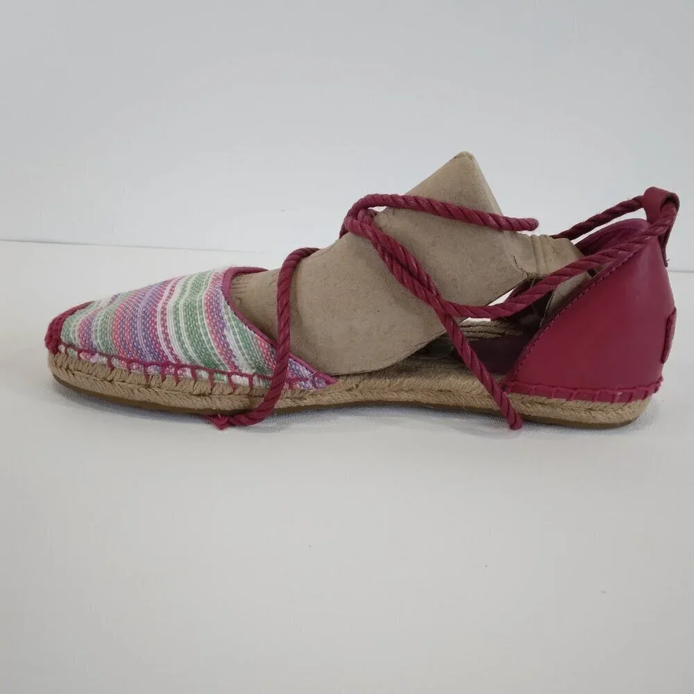UGG Libbi Serape Espadrille Pink Sandals 1011189 Size 8 NEW